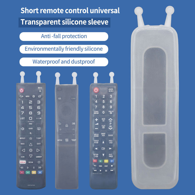 Short remote control universal transparent silicone sleeve, waterproof and falling remote control cover