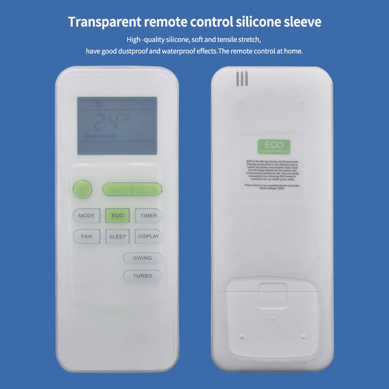 Air conditioning remote control general transparent silicone sleeve, waterproof and falling remote control cover