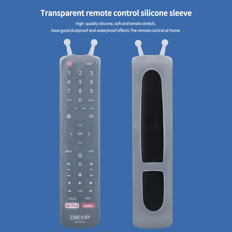 Long remote control universal transparent silicone sleeve, waterproof and falling remote control cover