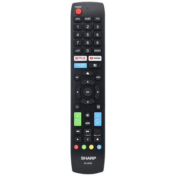 Aconatic TV remote. RC-NF02 code is for 43hs534an TV and remote. must be the same as this one.