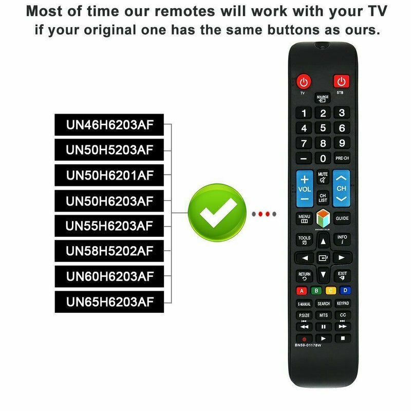 BN59-01178W For Smart LCD TV Remote Control UN50H5203 UN50H5203AF