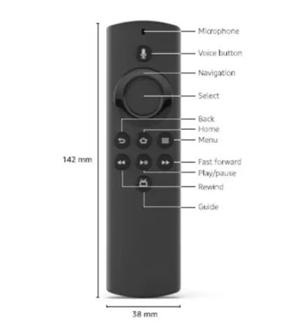 H69A73 Remote Control for Fire TV Stick Lite With L5B83H Remote Controller