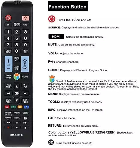 RM-D1078+ Remote Controls For AA59-00579A AA59-00621A Smart TV Remote Control