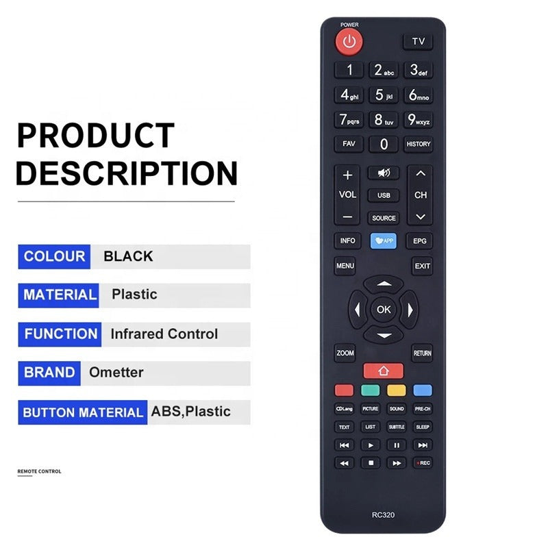 ZF 54 TV Remote Control RC320 For 06-532W54-TY01X