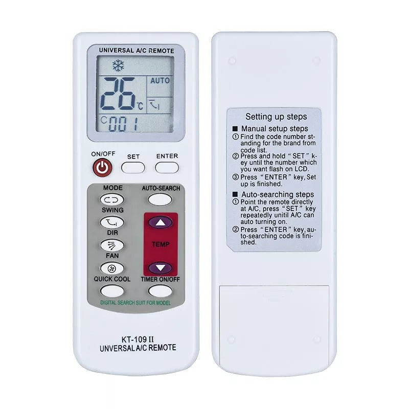 KT-109 II AC Remote Control For AC Air Conditioner (Bring Support)