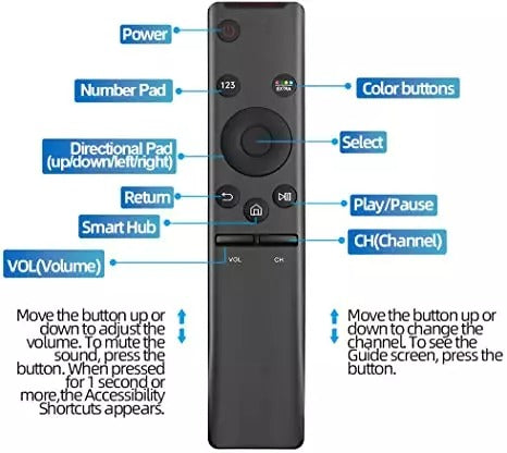 BN59-01259B Smart TV Remote Control UN55KU6000 UN40KU6300 UN55k7300PXPA