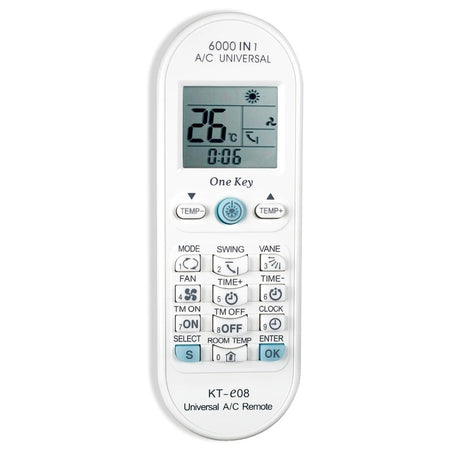 KT-E08 6000 in 1 A/C Remote Control For Air Conditioners