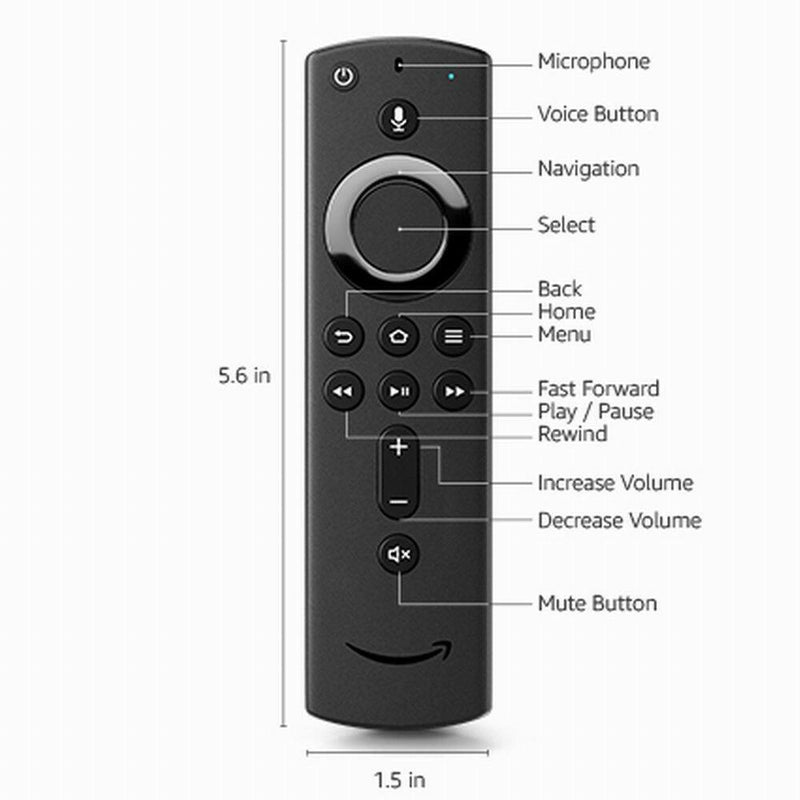 L5B83H Voice Remote Control with Power & Volume For 2nd Gen Fire TV Stick 4K