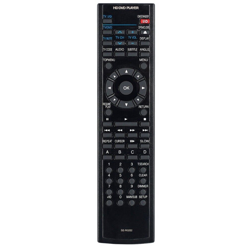 SE-R0252 Remote Control For HD DVD Player HDA20KC HDA2KU