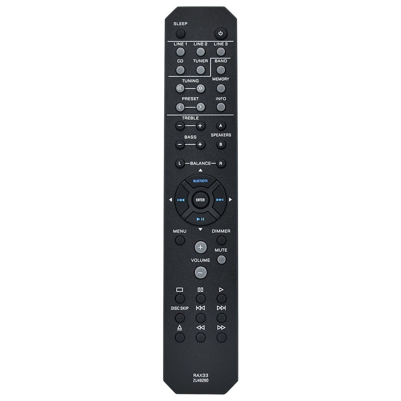 RAX33 ZU49260 Remote Control For Sound Stereo Receiver R-S202 RS202BL